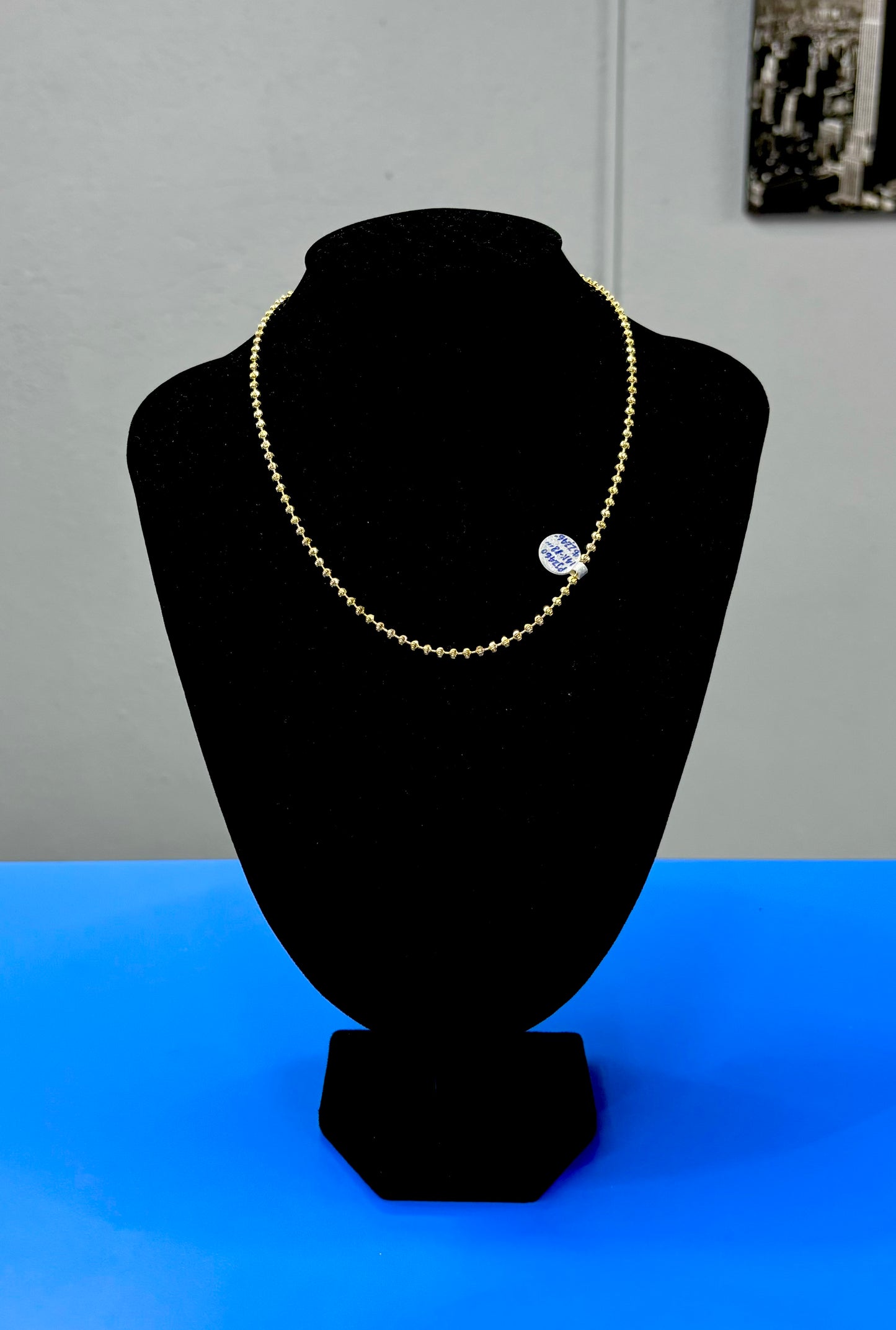 Moon cut Chain 3mm 18” 14k