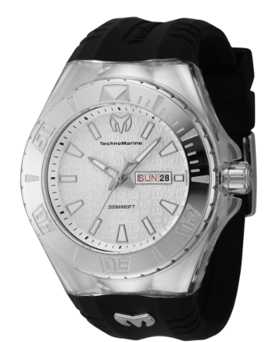 TechnoMarine Cruise Monogram silver and black 47.8mm